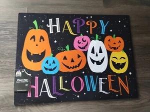 Indoor/Outdoor Happy Halloween Pumpkins 18"x24" Doormat Rug! Sku#92 - Picture 1 of 1