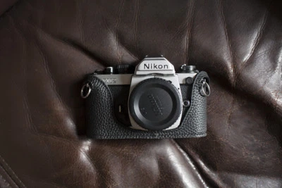 Genuine Real Leather Half Camera Case Bag Cover for Nikon FM2 FM FM2n FE FE2 - image 1 of 4