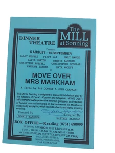Dinner Theatre Flyer Move Over Mrs Markhan Sally Hughes Advertisement Signed Org - Picture 1 of 4
