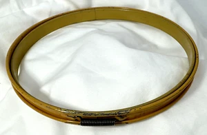 Vintage Embroidery Hoop 6” Spring Tension Cork Lined Metal Enamel 6 Inch *Note - Picture 1 of 6
