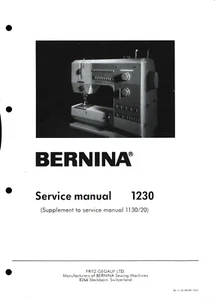 Bernina 1230 1130 1120 Service Manual: Coil Bound 40 Pages - Picture 1 of 2