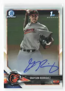 2018 Topps Bowman Draft Grayson Rodriguez #CDA-GR RC Auto 1st Year - Picture 1 of 2