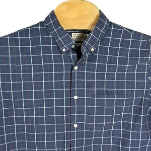 Camisa JCrew Slim 100's 2 Capas Hilos Hombres Grande Ventana Cuadros Algodón Manga Larga - Imagen 1 de 9