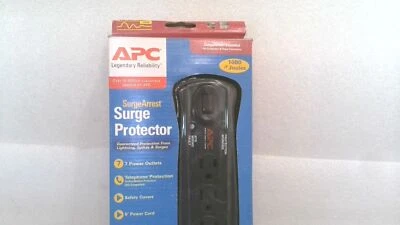 APC ESSENTIAL P7T SURGEARREST 7 OUTLET SURGE PROTECTOR, WITH TELEPHONE CORD - Image 1 of 4