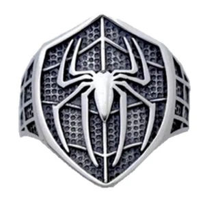 Anillo de dedo OSFM ajustable tono plateado diseño araña Spiderman - Imagen 1 de 1