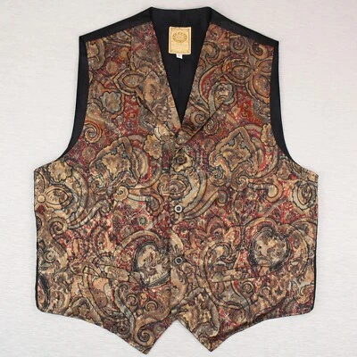 Wahmaker True West Vest Mens Size L Western Rayon Polyester USA - Image 1 of 4