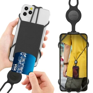 Bone Original Crossbody Lanyard Phone Tie 2 w.Card Holder Universal PhoneCase-BK - Photo 1 sur 8