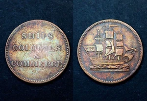 CANADA Ships Colonies et Commerce. 1835. Cuivre - Picture 1 of 1