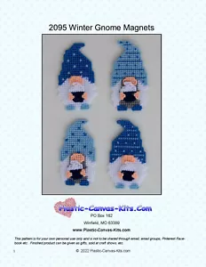 Imanes de invierno para gnomo patrón o kit de lona de plástico - Imagen 1 de 1