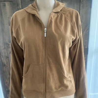 Sudadera con Capucha One Step Up Juniors Marrón Terciopelo Cremallera Talla L -024 Foto 1 de 4