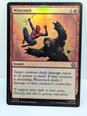 MTG Spiderman - Wisecrack - Instant - Red - Foil - Uncommon - SPM 098 - - Image 1 of 2
