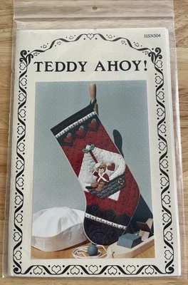 Teddy Ahoy! Quilted Christmas Stocking Pattern from Hearthsewn - Image 1 of 3
