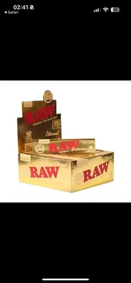 50x Raw Gold Ethereal Ultra Thin Rolling Papers Official King Size Slim  - Image 1 of 2
