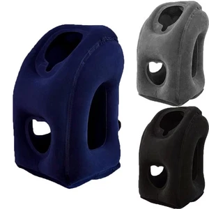 1 Stück aufblasbares Reisekissen, Flugzeugkissen mit patentiertem Ventildesign, Reise - Bild 1 von 26