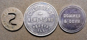 D633 3-Peoria IL: The Saratoga , A.B. McGill – 5c + Donner & Dehn – 5c + Chestnu - Picture 1 of 2