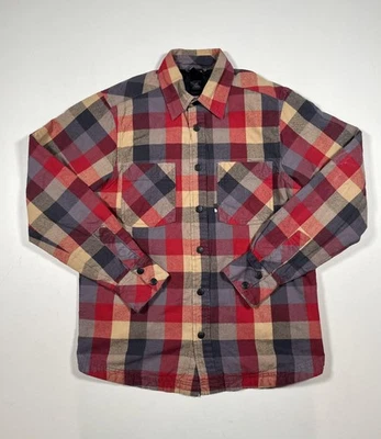 Chaqueta The North Face Para Hombre Pequeña Roja A Cuadros Acolchada Forrada Franela Camisa Abrigo Foto 1 de 4