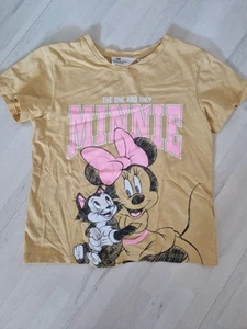 T-Shirt Mädchen H&M Gr. 122/128 Minnie Maus gelb - Bild 1 von 1