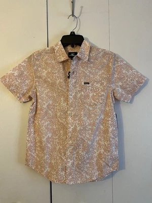 Camisa O’Neil Jóvenes Niños Mediana Abotonada Manga Corta Rosa Floral NUEVA CON Etiquetas Foto 1 de 4
