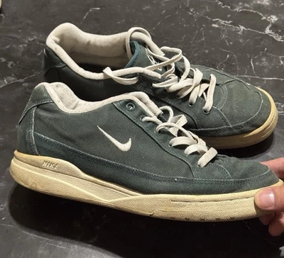 Tenis Nike de los 90 para cancha de tenis GTS vintage de lona para hombre con logotipo verde 8,5 Foto 1 de 4
