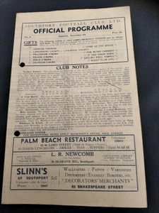 RARE SOUTHPORT V ROTHERHAM UNITED DIVISION 3 NORTH 6TH NOVEMBER 1948 - Picture 1 of 1