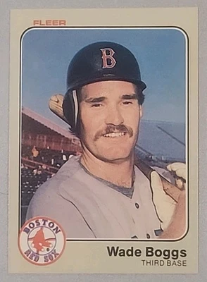Fleer Wade Boggs 1983 novato #179 Boston Red Sox Salón de la fama casi nuevo Foto 1 de 2
