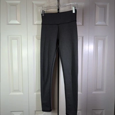 Kyodan XS High-Waist Gray Herringbone Thick Leggings Double Brushed Work Comfort - Image 1 of 4