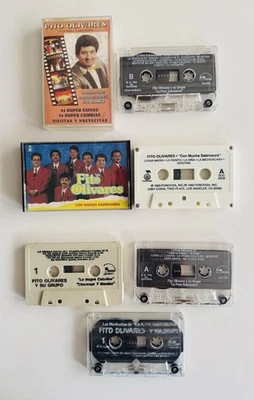 Лот из 5 кассет Fito Olivares, Cumbia Tropical, Viejos Éxitos, винтаж - Изображение 1 из 4