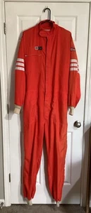 Vintage 9/90 Simpson Race Products Nomex Orange Racing Suit Made In USA Size XL - Bild 1 von 6