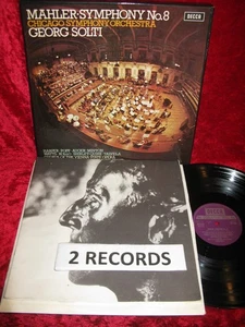 1972 UK NM 2 LP DECCA SET 534-5 STEREO MAHLER SYMPHONY No.8 SOLTI BOX EXC - Picture 1 of 1