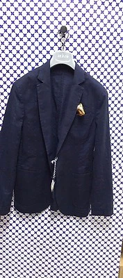 Giacca AT.P.CO Uomo Fantasia Geometrica con tasche a toppa - Blu Navy - ALANAN6 Foto 1 de 2