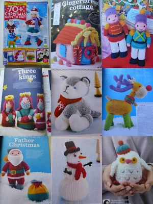 MAKE IT TODAY!-70+ CHRISTMAS TOYS+GIFTS TO KNIT BOOKAZINE-70+ KNITTING PATTERNS - Image 1 of 4