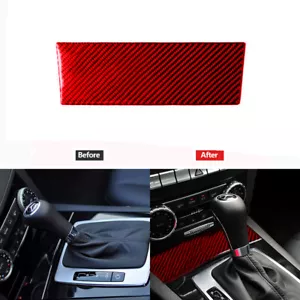 Borde de cubierta de panel de cenicero de fibra de carbono rojo para Mercedes Benz Clase C W204 2007-13 - Imagen 1 de 12