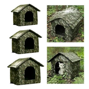 Homeless Pet Tent Waterproof Rainproof Warm Cats Sleeping Tent Cave Folding - Picture 1 of 15
