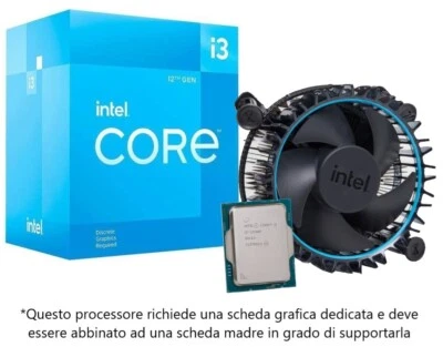 Procesador Intel Core I3-12100F GEN. 12 Quad-Core 3,3/4,3 GHz Socket FCLGA1700 - Imagen 1 de 4