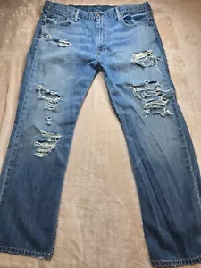 Jeans uomo Levis 569 gamba dritta 40x32 blu denim invecchiato - Foto 1 di 10