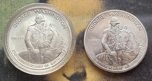 1982-S & 1982-D 90% 26grams of silver Washington Commemorative (2 coins) - Picture 1 of 6