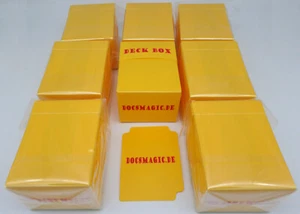 8 x Docsmagic.de Mazo Caja Amarillo + Divisor de Tarjetas - Caja de Tarjetas Amarillo - PKM - YGO MT - Imagen 1 de 6