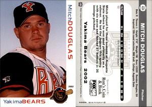 Mitch Douglas 2002 Grandstand Yakima Bears #NNO Card *AutographDen*