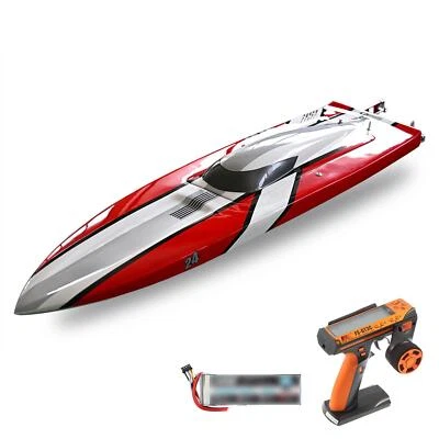 DTRC Remote Control Boat 24X Electric Watercraft Model Flysky Radio 6S Battery - Image 1 of 3
