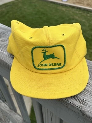 复古 John Deer 卡车司机帽“Louisville MFG”黄色帽子 — 第 1/4 张图片