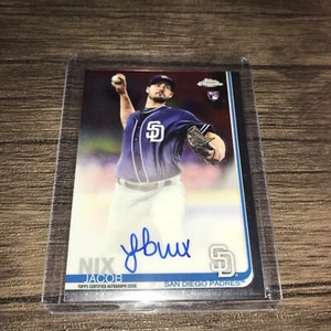 2019 Topps Chrome- Jacob Nix-On Card Auto Rookie RC- San Diego Padres Pitcher- - Picture 1 of 3