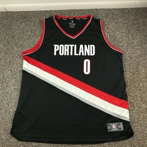 Damian Lillard Jersey Portland Trailblazers Fanatics Black Mens Size 2XL - Picture 1 of 11