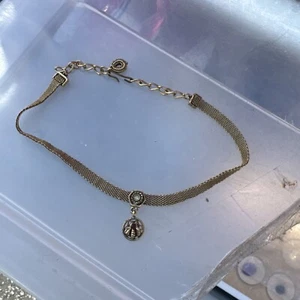 Vintage SIGNED GOLDETTE Reverse Intaglio Mesh Choker Necklace Nice 12” - Picture 1 of 3