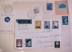 NETHERLANDS BETTER STAMPS on 4 DIFF. COVERS & 1 FRONT ONLY cat.$115.00 - Picture 1 of 1