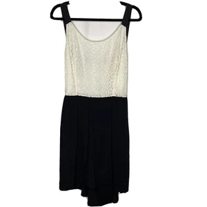 Mango Dress Medium Black and white - Crochet Tie back Size Medium - Picture 1 of 8