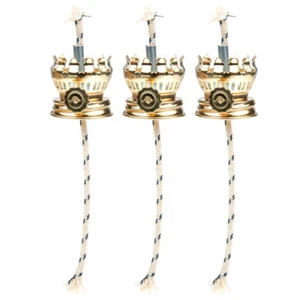 3 Sets Kerosene Lamp Base Replacement Wicks for Oil Lamps Metal Burner Flat - Picture 1 of 11