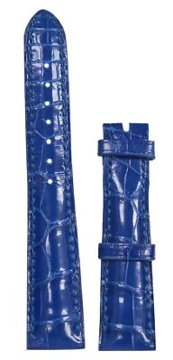 Chopard Genuine Alligator Patent Leather Blue 17MM x 14MM Tang Buckle Strap - Image 1 of 4