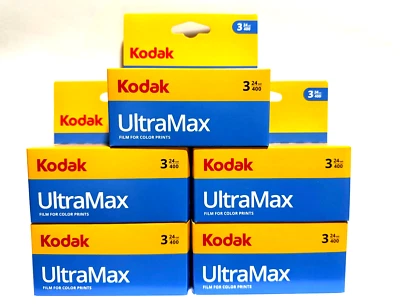 5x Pack of 3 Kodak UltraMax 400 color Film 135 (24 Exp) - Image 1 of 4