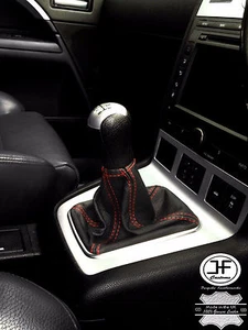 RED STITCHING REAL LEATHER MANUAL GEAR BOOT FITS FORD MONDEO MK3 2003-2006 - Picture 1 of 3