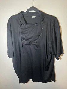 KENTUCKY FRIED CHICKEN KFC Men Short Sleeve Black Chef Coat Uniform 2XL - Picture 1 of 7